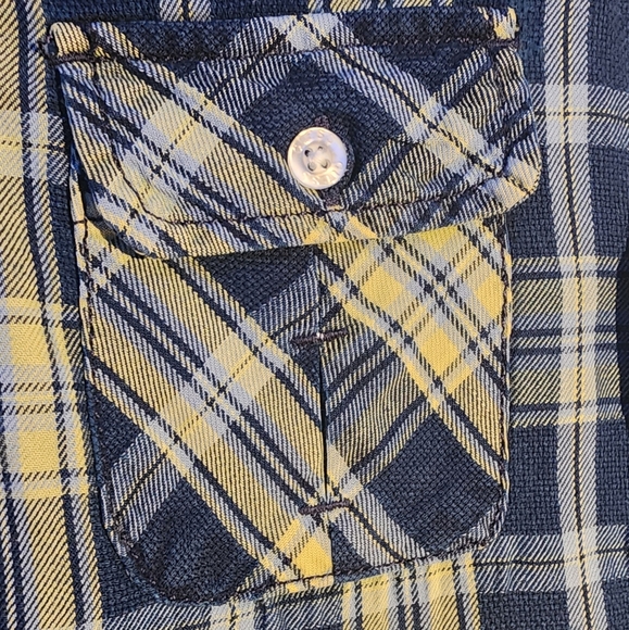 Guess Boys plaid twill long sleeve shirt Size 8 - Picture 3 of 7